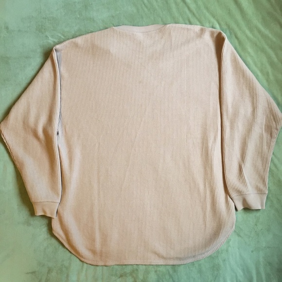 Uniqlo Waffle Oversized Crew Neck Long Sleeve - Picture 4 of 5